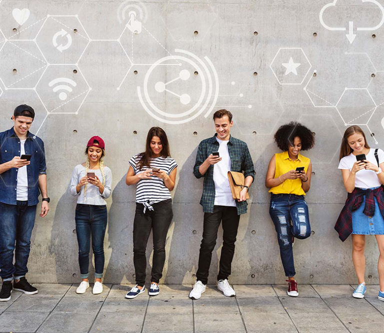 Friends on social media