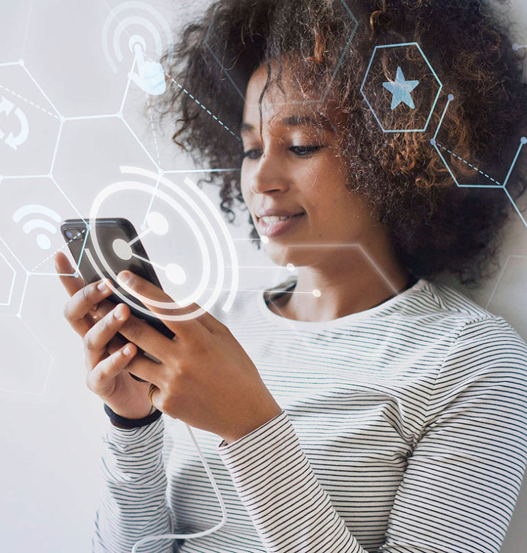 Girl on social media